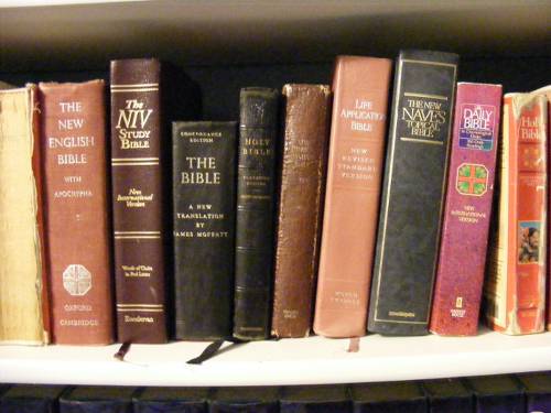 Shelf of Bibles