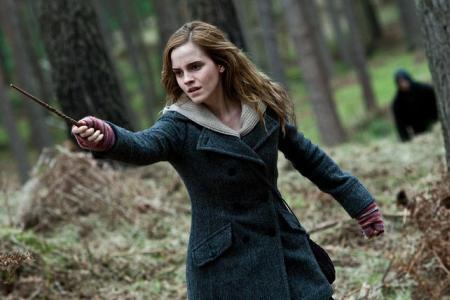 Hermione with magic wand