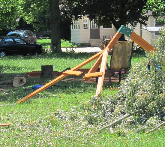 broken swingset