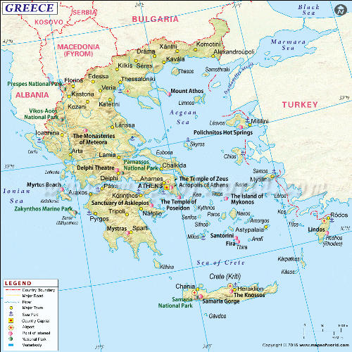 map showing Crete